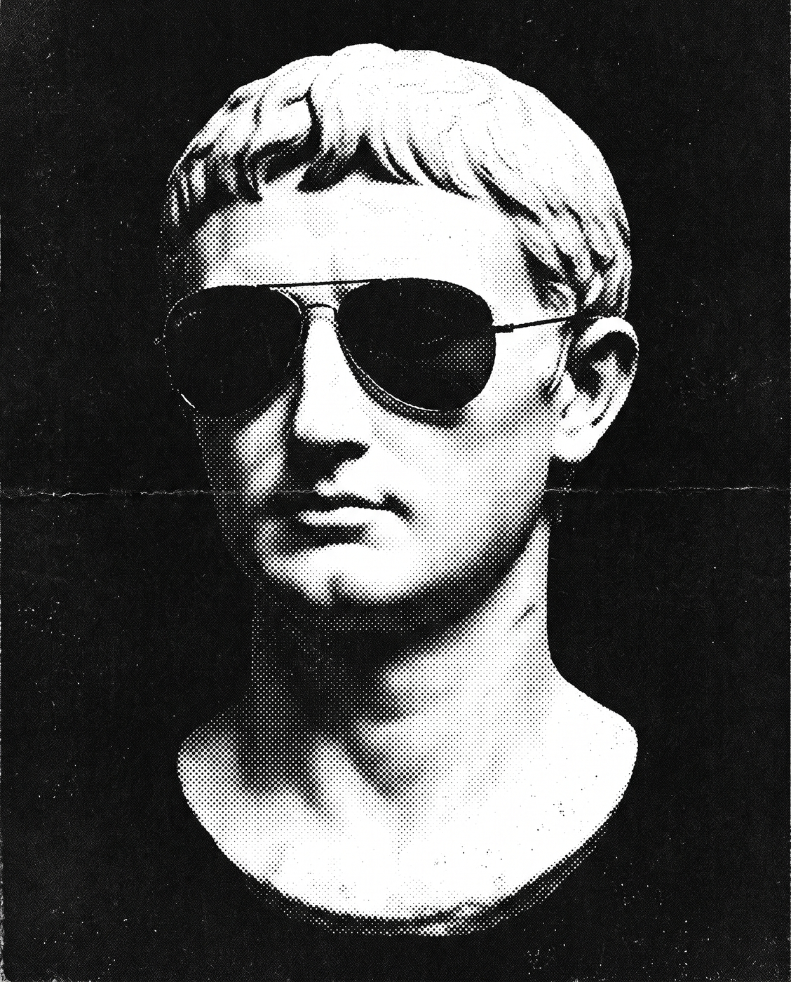 dithered statue